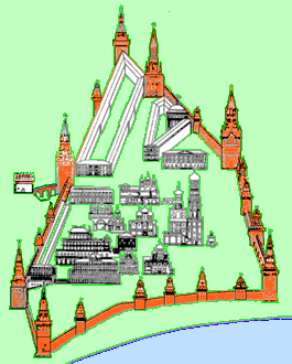 Схема Московского Кремля